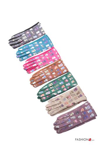 Conjunto de 12 pares Guantes Estampado animales