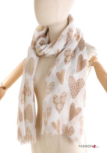 Écharpe motif coeur