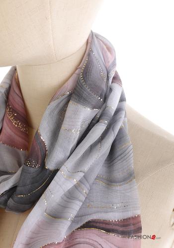 Abstract print lurex Scarf - ph 2