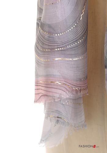 Abstract print lurex Scarf - ph 3