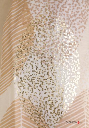 Leaf print lurex Scarf - ph 4