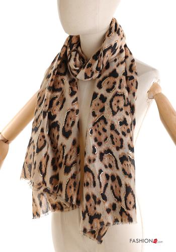 Animal print lurex Scarf