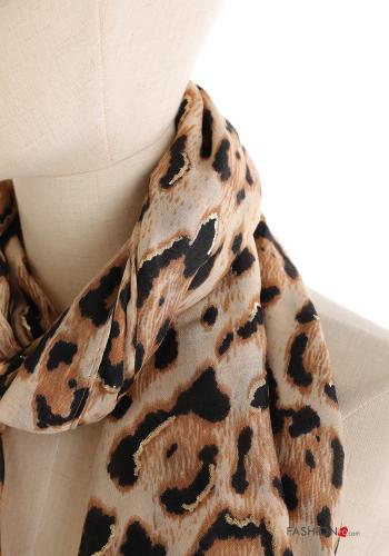 Animal print lurex Scarf - ph 2