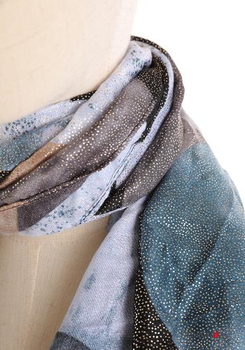 Abstract print lurex Scarf - ph 2