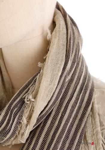 Streifenmuster Schal aus Baumwolle - ph 2