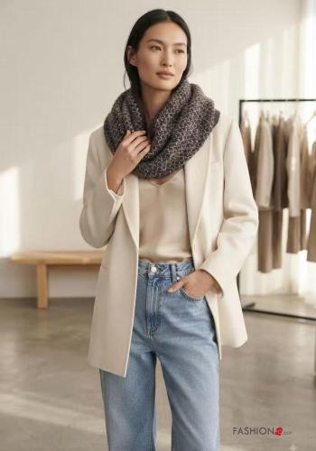 Patterned Wool Mix Snood