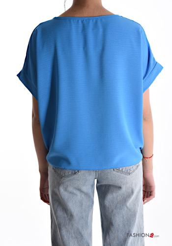 Blusa maniche corte con nodo - ph 2