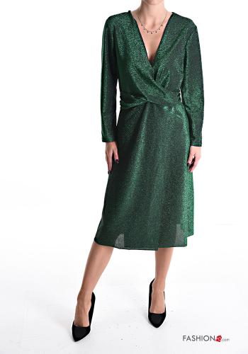 Abito lurex maniche extra lunghe scollo a V - ph 1