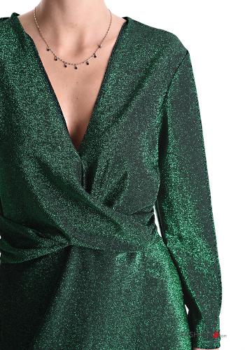 Abito lurex maniche extra lunghe scollo a V - ph 4