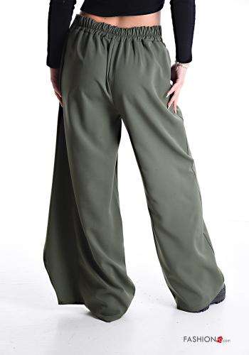 Calças oversize wide leg com bolsos com elástico - ph 2