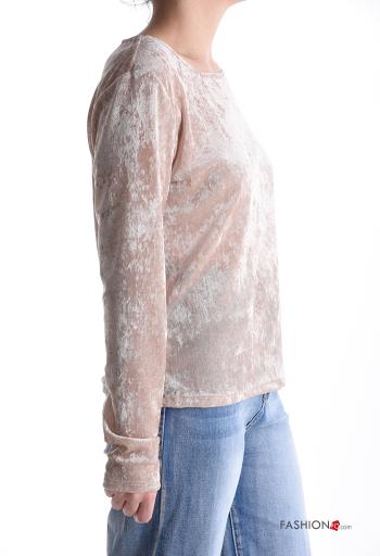 Velvet crew neck Long sleeved top - ph 3