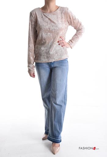 Velvet crew neck Long sleeved top - ph 5