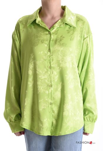 long sleeve with collar satin Shirt with buttons - ph 1