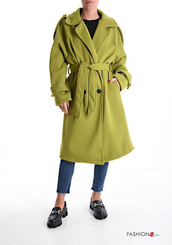 Manteau sans doublure à boutons avec ceinture en tissu - ph 1