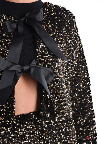 Giacca in velluto corto con paillettes con fiocco - ph 4