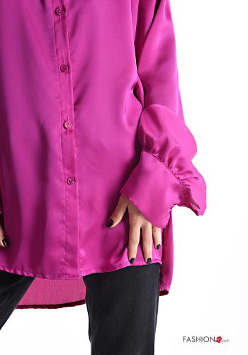 Camicia con colletto raso oversize con bottoni - ph 4