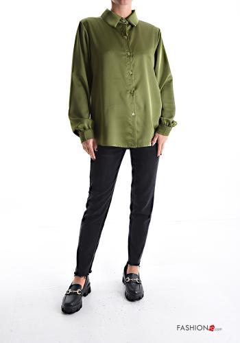 Camicia con colletto raso maniche lunghe con bottoni - ph 5