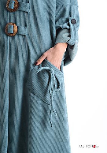 Oversize Kleid mit Knöpfen mit Taschen - ph 4