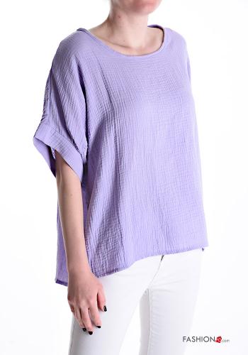Blusa in Cotone maniche corte - ph 1