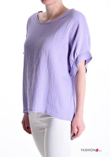 Blusa in Cotone maniche corte - ph 3