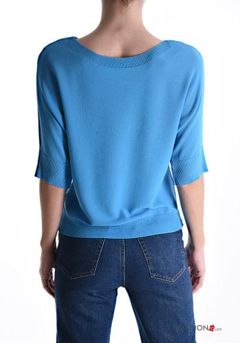 Maglione maniche a tre quarti con scollo a barca - ph 2