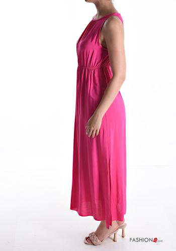 sleeveless long Dress with buttons with elastic - ph 3