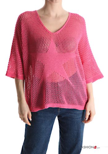 Camisola em Algodão manga curta gola V - ph 1