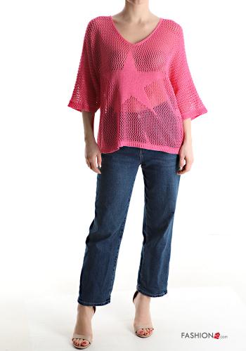 Camisola em Algodão manga curta gola V - ph 5