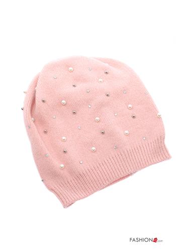 Boné com pérolas com strass - ph 6