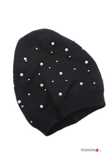 Boné com pérolas com strass - ph 8