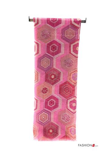 Bufanda De lurex Estampado Geométrico - ph 2