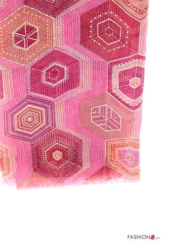 Bufanda De lurex Estampado Geométrico - ph 4