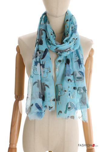 Animal motif lurex Scarf