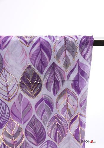 Leaf print lurex Scarf - ph 3