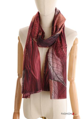 Sciarpa lurex Fantasia con foglie - ph 4