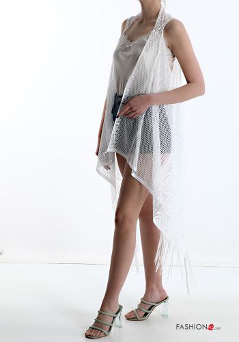 Spitze- Strandkleid mit Fransen - ph 3