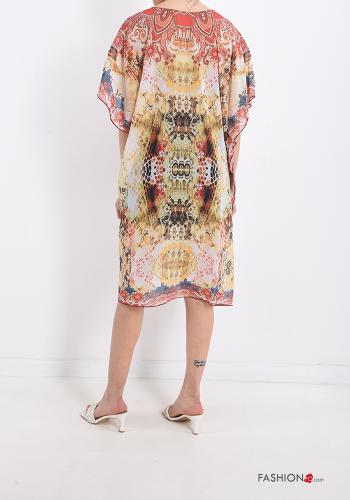 Bedrucktes Strandkleid mit V-Ausschnitt - ph 2