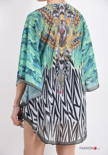 Tunique de plage Imprimé à rayures à col en V - ph 2