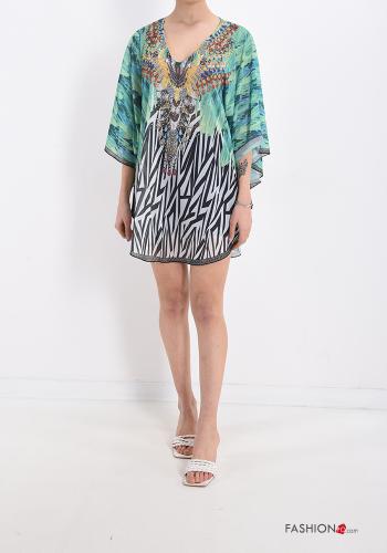 Tunique de plage Imprimé à rayures à col en V - ph 5