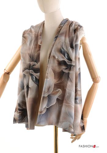 Blumenmuster Lurex Tuch