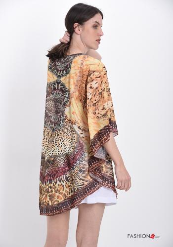 Strandkleid mit V-Ausschnitt mit Strasssteinen - ph 2