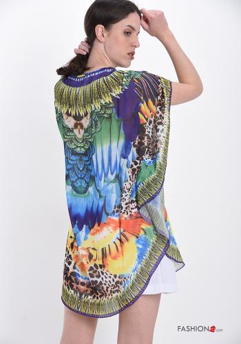 Strandkleid mit V-Ausschnitt mit Strasssteinen - ph 2