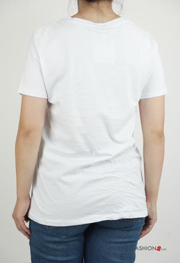 T-shirt in Cotone maniche corte girocollo Fantasia stampata - ph 2