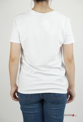 T-shirt in Cotone maniche corte girocollo Fantasia stampata - ph 2