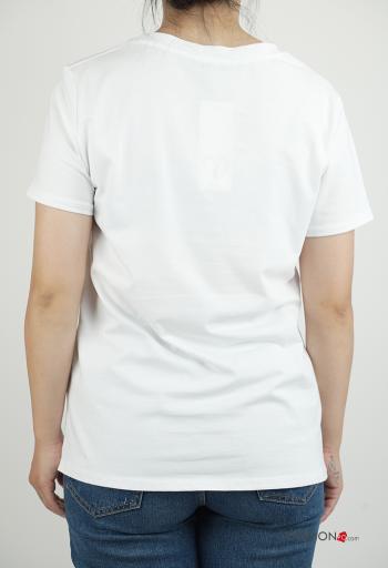 T-shirt in Cotone maniche corte girocollo Fantasia stampata - ph 2