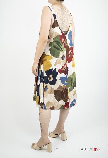 Mix Muster ärmellos rückenfrei Kleid - ph 2