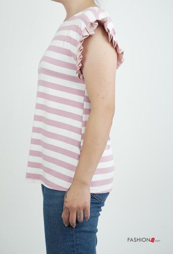 Striped short sleeve crew neck T-shirt - ph 3