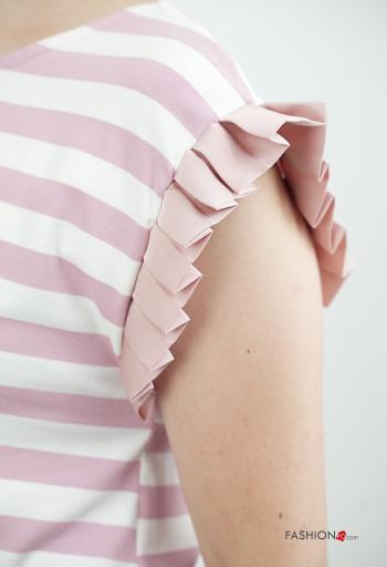 Striped short sleeve crew neck T-shirt - ph 4