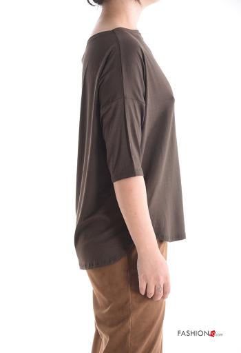 Maglione maniche a tre quarti con scollo a barca - ph 3