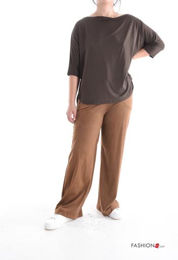 Maglione maniche a tre quarti con scollo a barca - ph 5